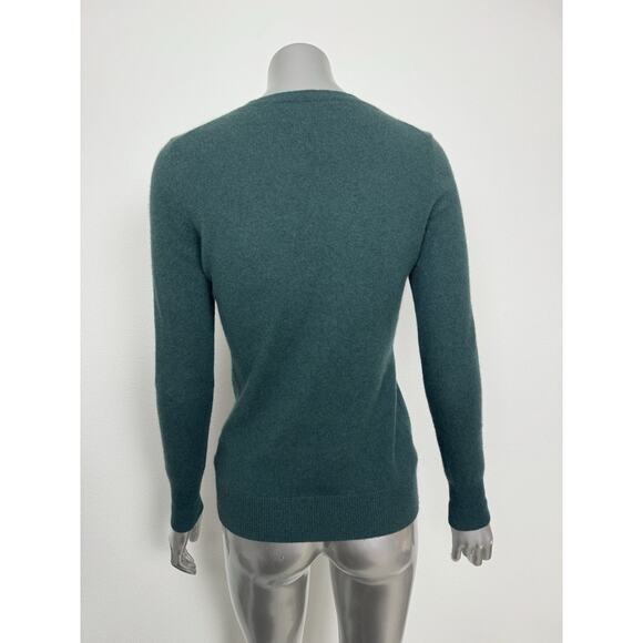 100% Cashmere Sweater Women’s Small Pine Green V-Neck Alex Marie - Picture 5 of 10